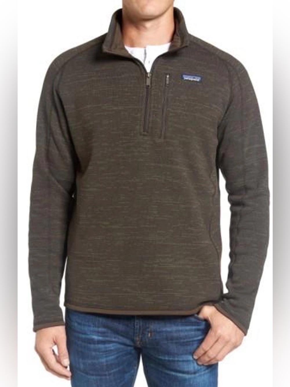 Patagonia Men’s Olive Green Zip-Neck Pullover